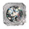 Glitter silver holographic sequin