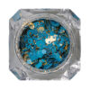Glitter blue sequin with gold flakes